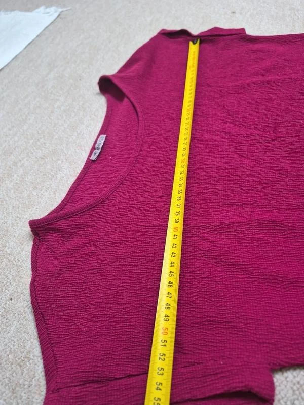 Anna Field Camiseta texturizada frambuesa M – photo 6